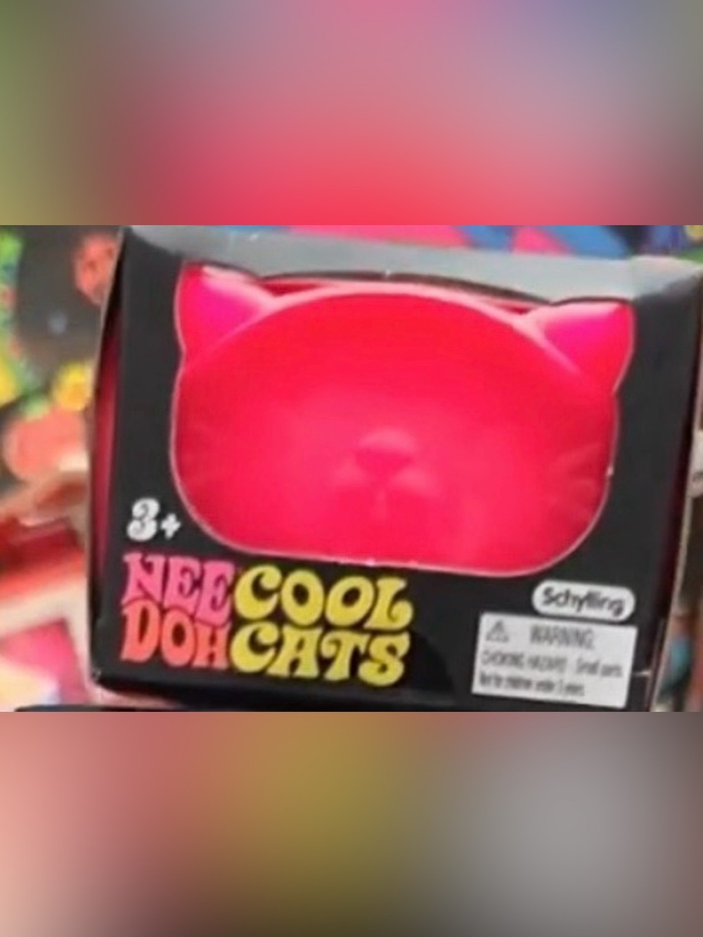 NeeDoh Cool Cats & Funky Pup Squeeze Toy Duo - Pink & teal